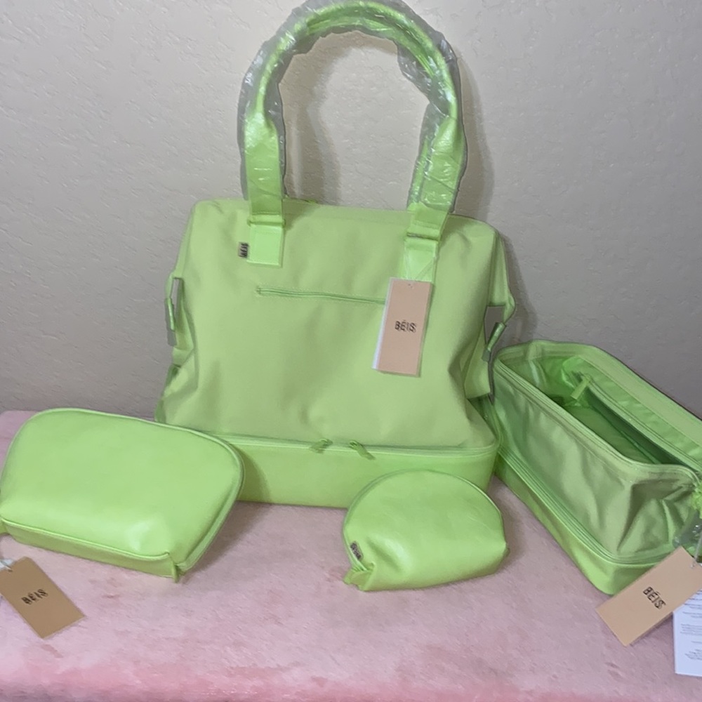 NFS💢 3 pc SET BEIS CITRON WEEKENDER & COSMETIC POUCHES - Picture 13 of 13